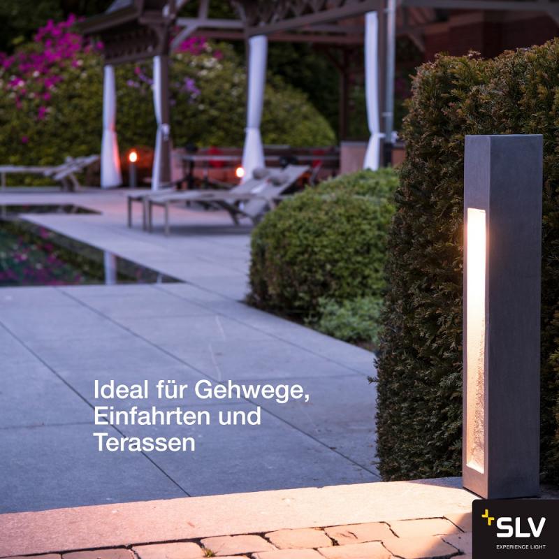 SLV 231371 ARROCK STONE LED Wegeleuchte aus Naturstein 75cm hoch eckig