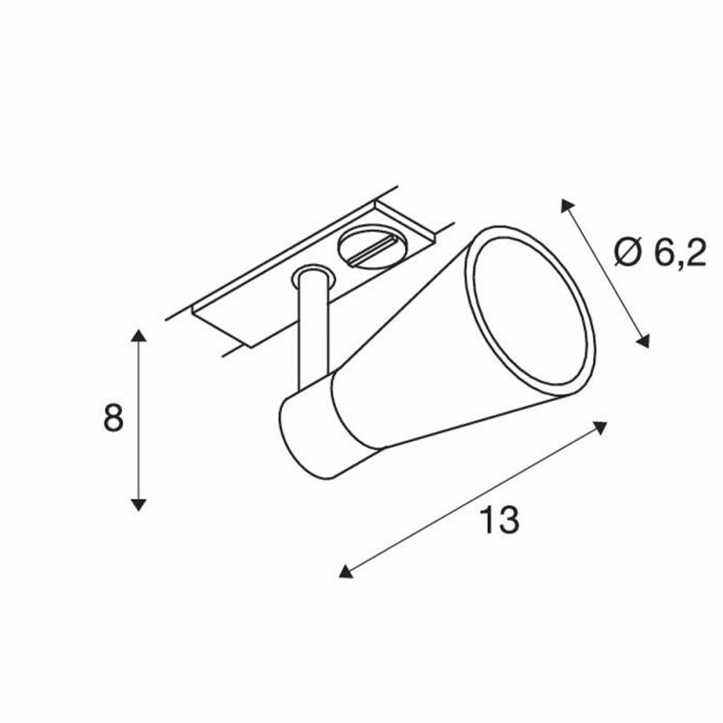 SLV 144204 MINI Q-TECH inkl. 1P.-Adapter GU10 silbergrau  A++