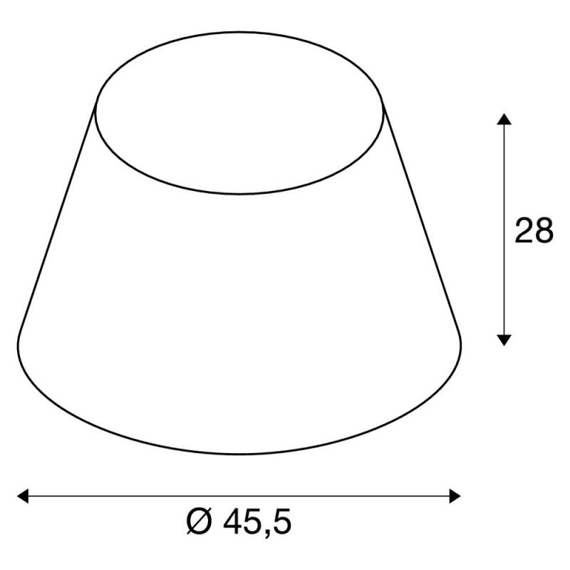 SLV 156181 FENDA, Leuchtenschirm, konisch, weiß, Ø/H 45,5/28 cm