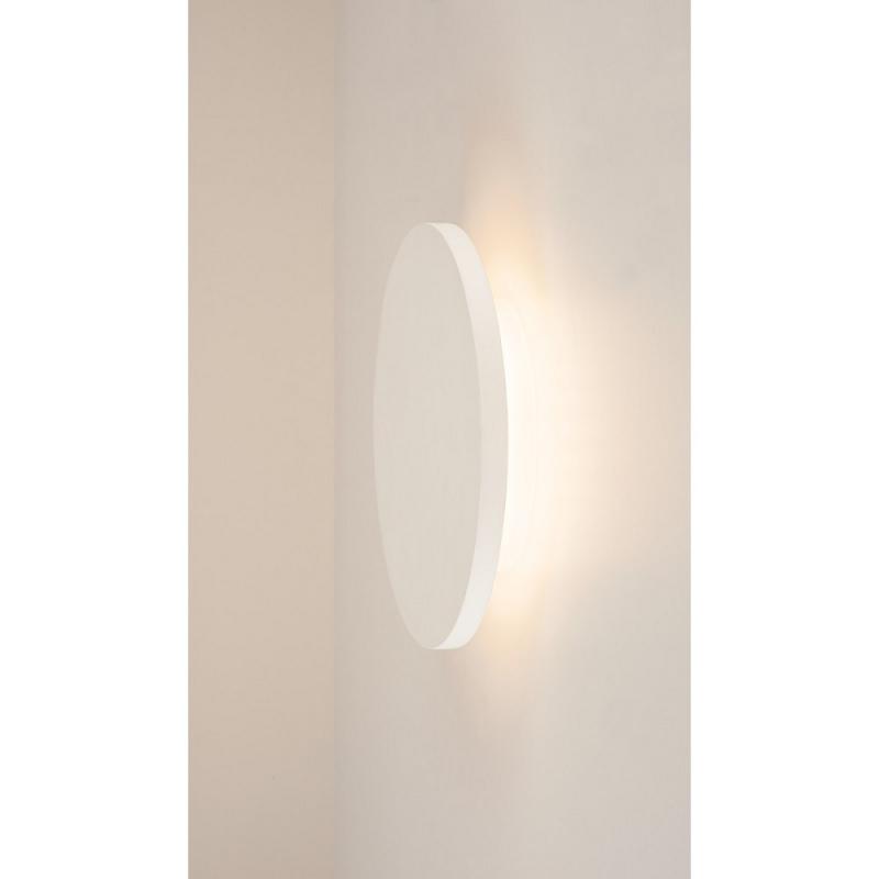 Bemalbare Gips Wandleuchte PLASTRA in weiß für inidividuelle Raumgestaltung inkl. warmweiße LED Ø 26cm SLV 148091