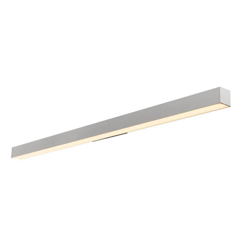 Schlanke lange 142cm Q-LINE LED Wandleuchte und Spiegellampe in silbergrau inkl LED SLV 1000670