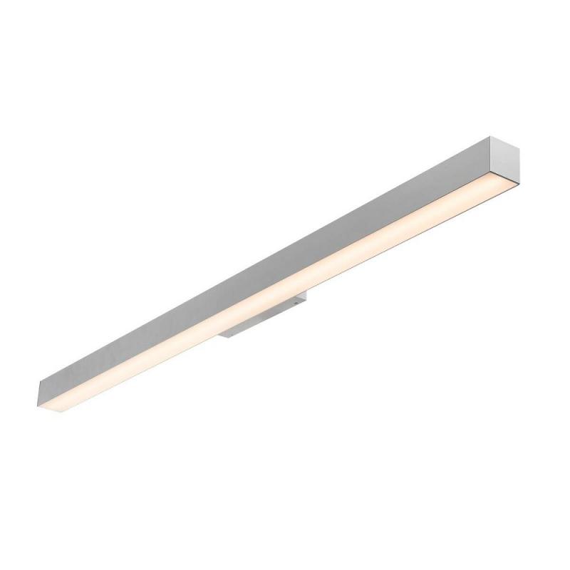 Schlanke lange 142cm Q-LINE LED Wandleuchte und Spiegellampe in silbergrau inkl LED SLV 1000670