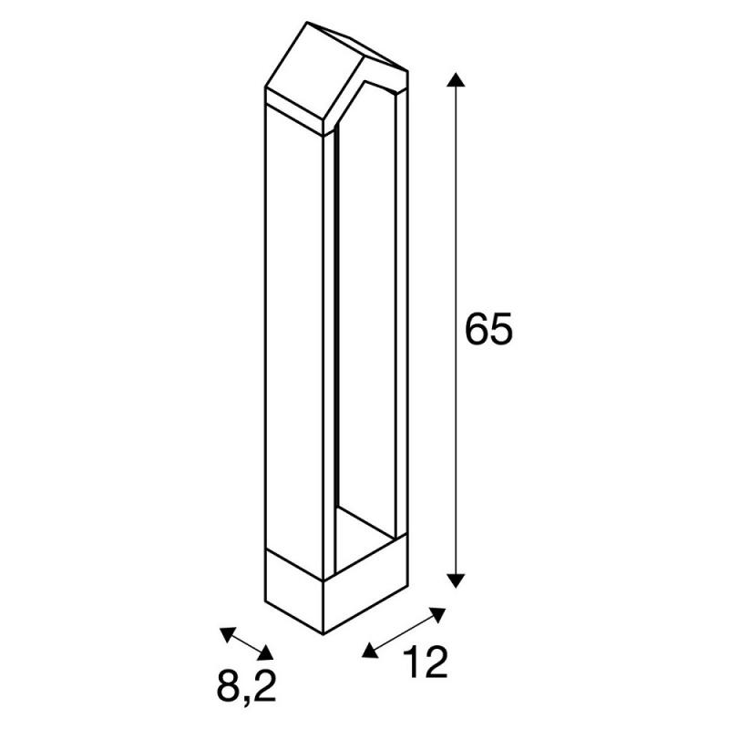 SLV 1000801  RASCALI 65cm hohe Pole LED Wegeleuchte anthrazit 3000K