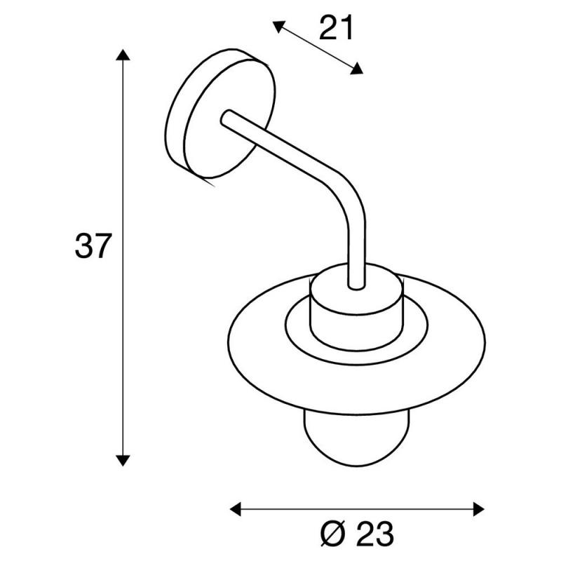 Vintage MOLAT Innen und Außen Wandleuchte mit klassischem Glaskolben anthrazit IP44 SLV 1000820