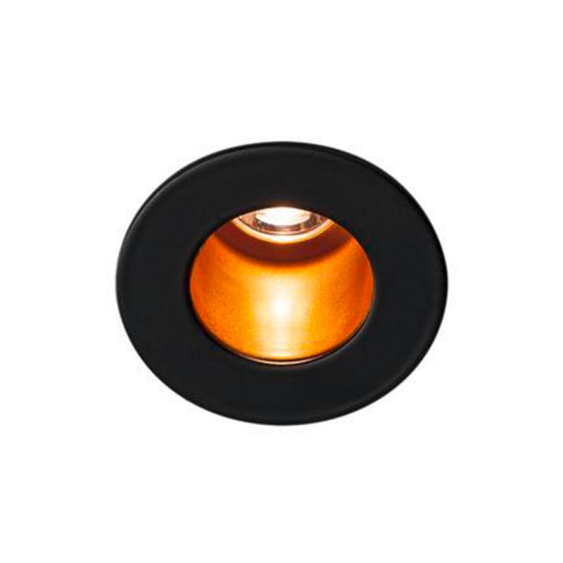 SLV MINI LED Deckeneinbaulampe in edlem schwarz/gold, 3000K, nur 12° Abstrahlwinkel 1000917