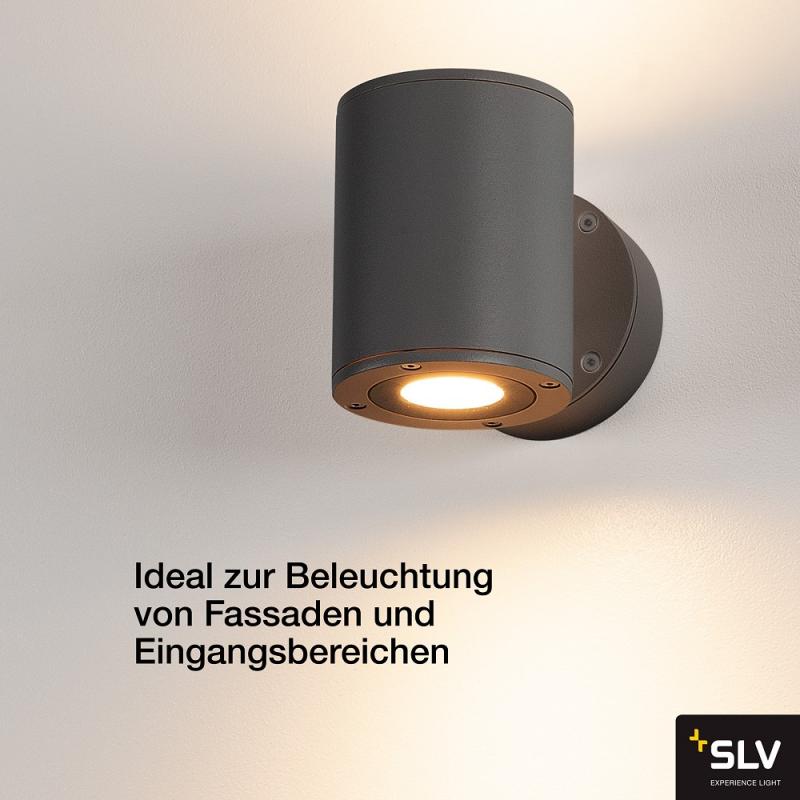 SLV 1002018 SITRA LED Außen Wandstrahler Up/Down anthrazit IP44 warmweiß