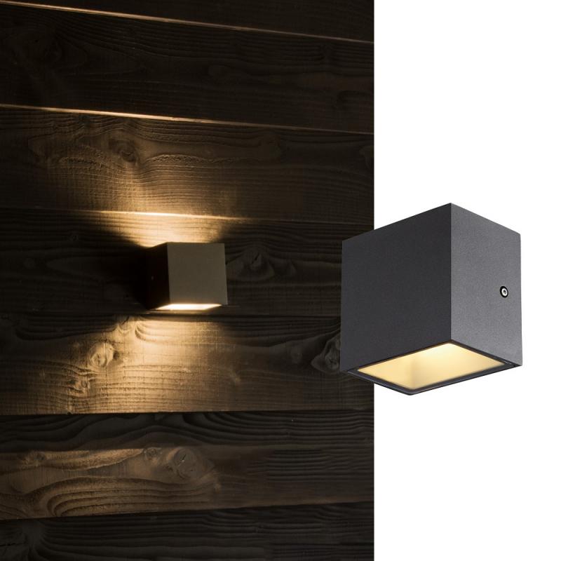 SLV 1002032 SITRA CUBE LED Aussenwandleuchte up&down anthrazit IP44 3000K