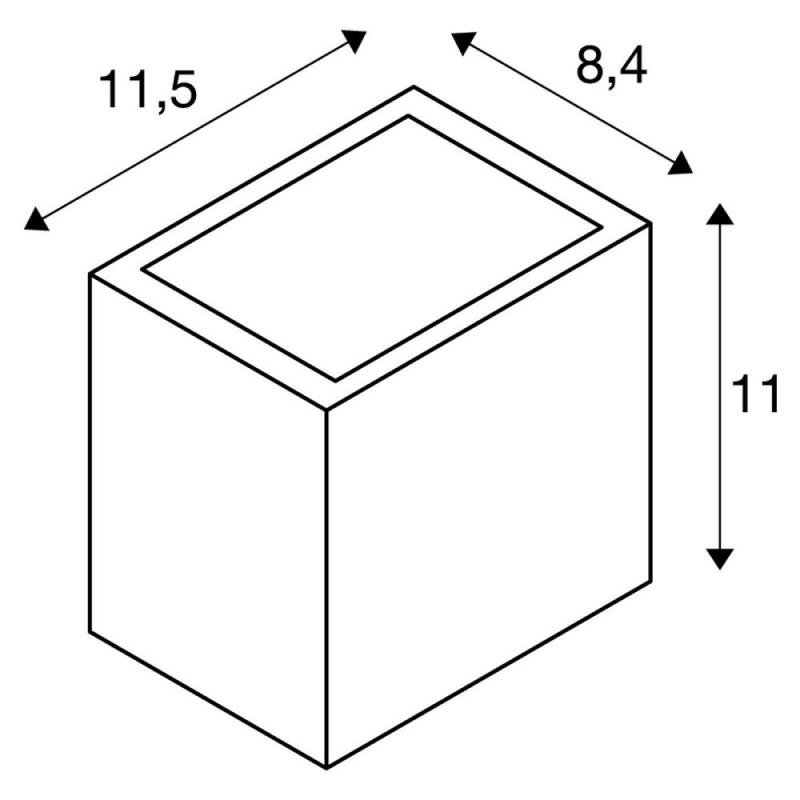 SLV 1002033 SITRA CUBE LED Wandleuchte für innen & außen in weiß inkl.warmweiße LED IP44