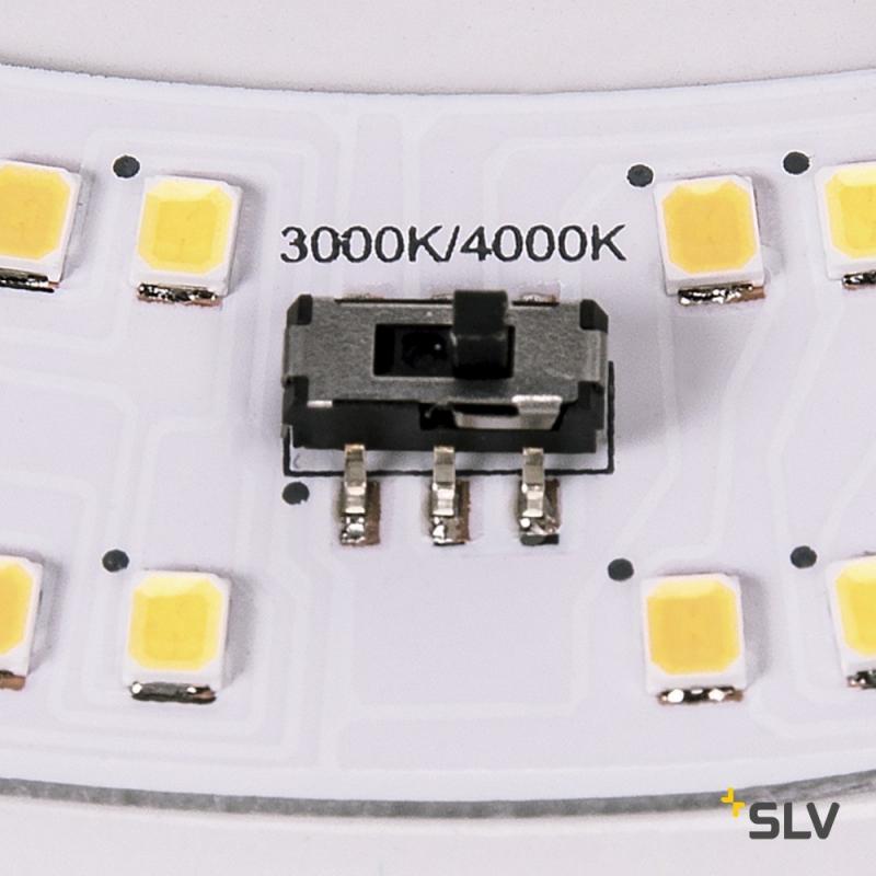 SLV 1002077 LIPSY 50 Drum CW LED Deckenleuchte weiß IP44 3000/4000K umschaltbare Farbtemperatur