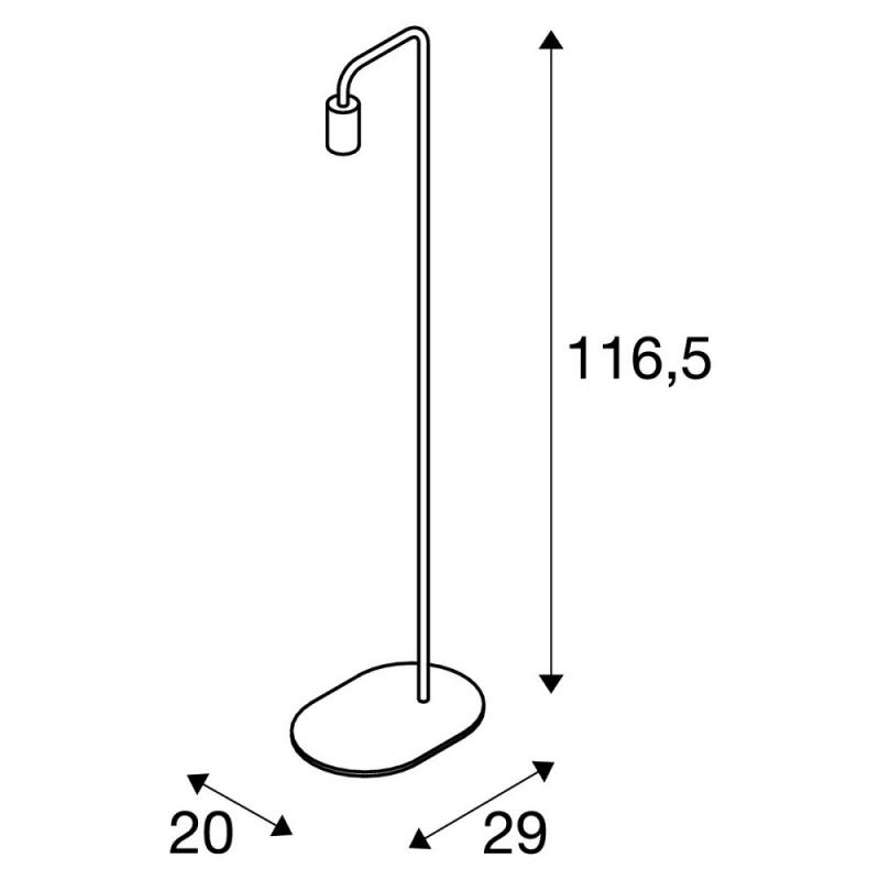 Moderne FITU Stehleuchte für Filamentleuchtmittel weiß SLV 1002145