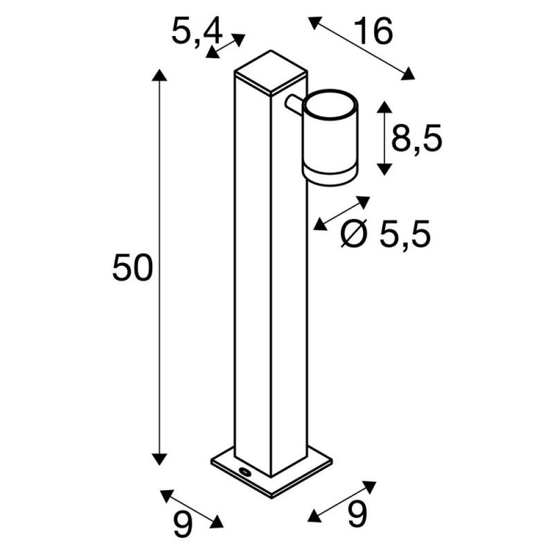 SLV 1002198 HELIA Single Pole LED Wegeleuchte schwenkbar anthrazit IP55 3000K