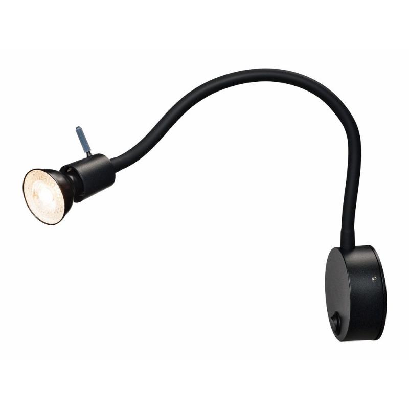 Flexible Wandleuchte DIO FLEX PLATE in schwarz Leseleuchte als Nachttischlampen Ersatz SLV 1002608