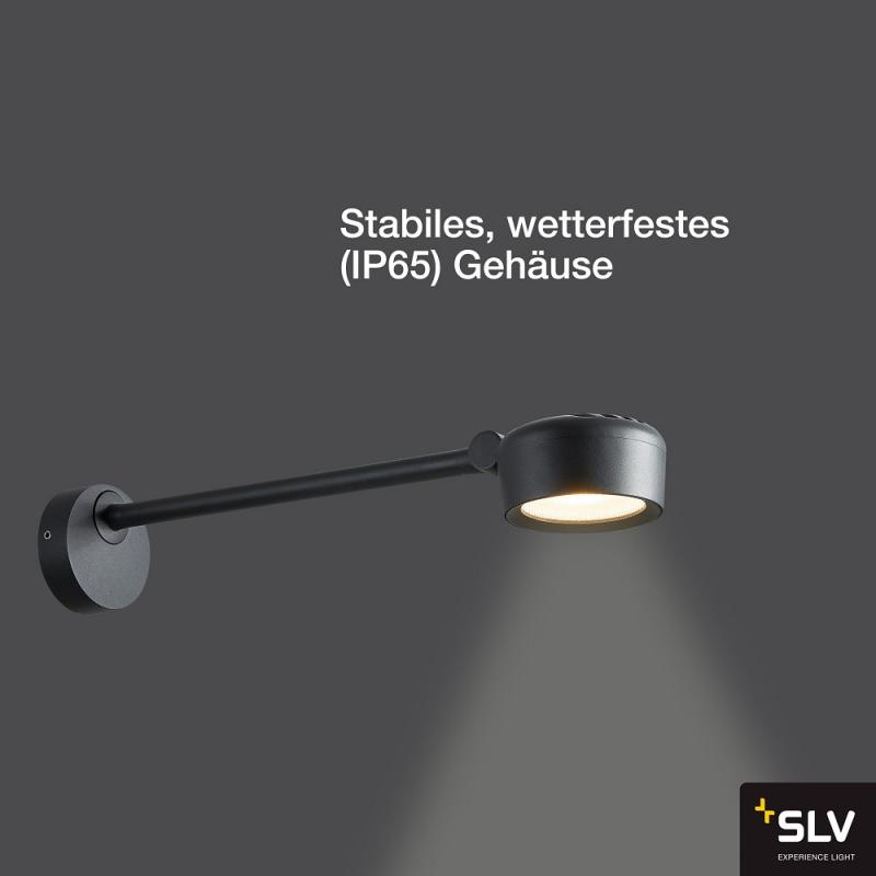 SLV 1002905 ESKINA Outdoor Displayleuchte Wandleuchte anthrazit dimmbar IP65