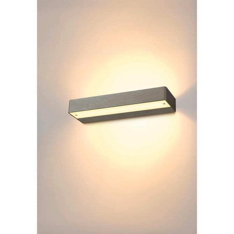 Schlichte eckige LED-Wandlampe SEDO aus gebürstetem Aluminium  SLV 1002964