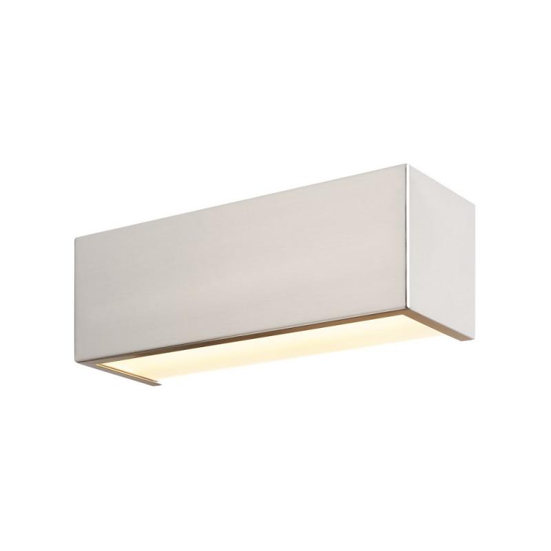 Zeitlose eckige Wandleuchte CHROMBO grau mit warmweißer LED SLV 1003317