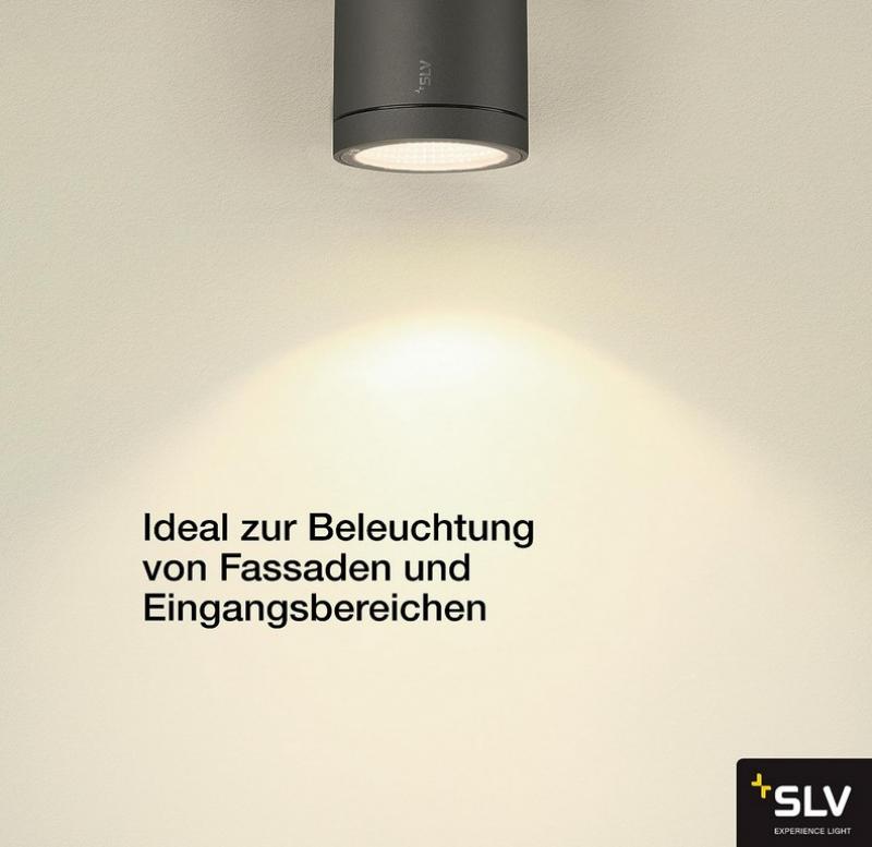 SLV 1003426 ENOLA ROUND S Outdoor LED Deckenleuchte anthrazit umschaltbare Farbtemperatur