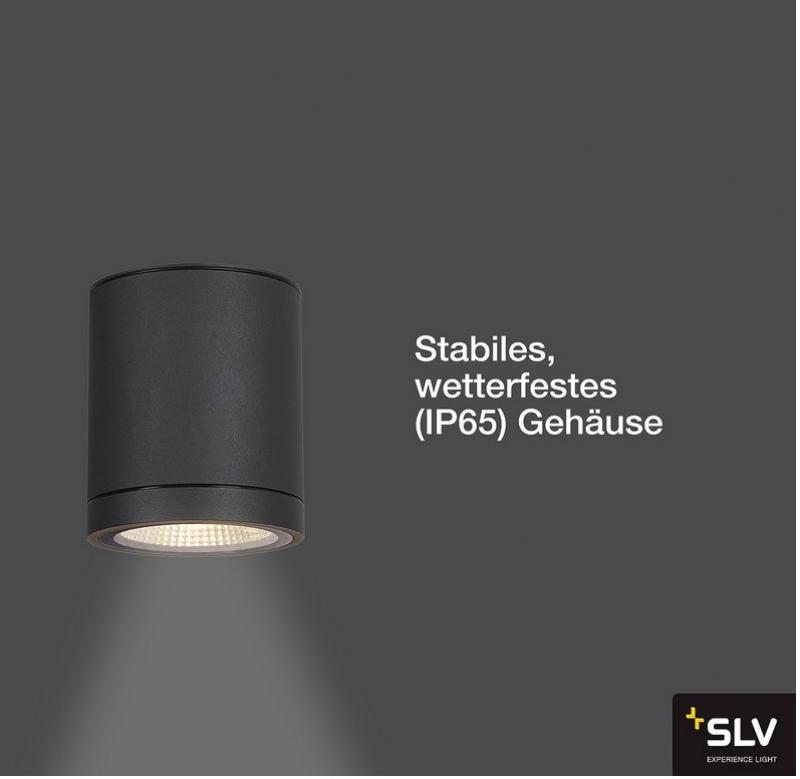 SLV 1003427 ENOLA ROUND M Outdoor LED Deckenleuchte anthrazit umschaltbare Farbtemperatur