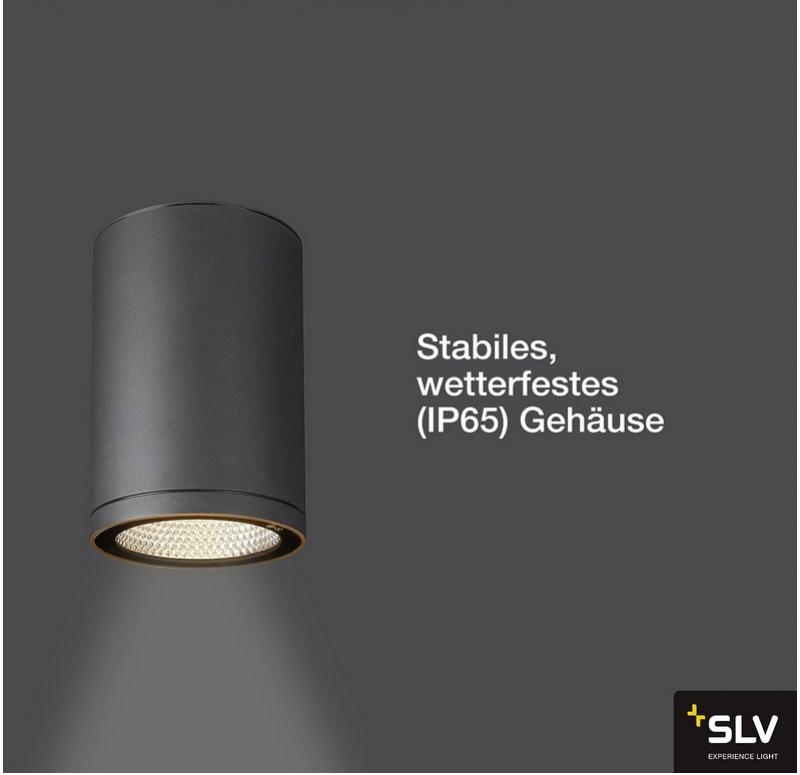 SLV 1003442 ENOLA ROUND L Outdoor LED Deckenaufbauleuchte anthrazit CCT 3000/4000K