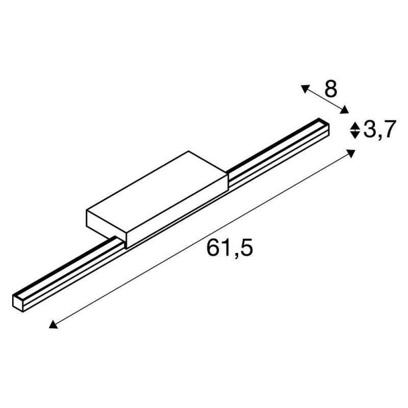 SLV 1003506 GLENOS LED Spiegelleuchte schwarz umschaltbar 3000/4000K