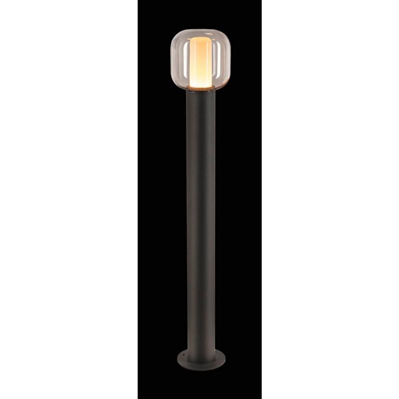 SLV 1004681 OVALISK 100cm hohe LED Wegeleuchte mit Glaskugel anthrazit mit umschaltbarer Farbtemperatur warm- oder neutralweiß