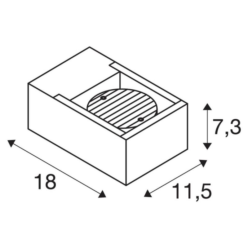 SLV 1004747 ESKINA FRAME Außenwandleuchte anthrazit umschaltbar 3000/4000K