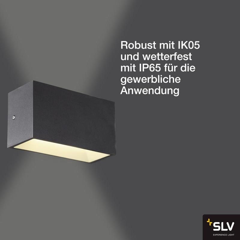 SLV 1005151 SITRA M UP/DOWN LED Außen Wandleuchte anthrazit umschaltbare Farbtemperatur