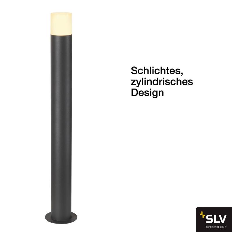 SLV 1006182 GRAFIT 90 Pole round Wegeleuchte anthrazit