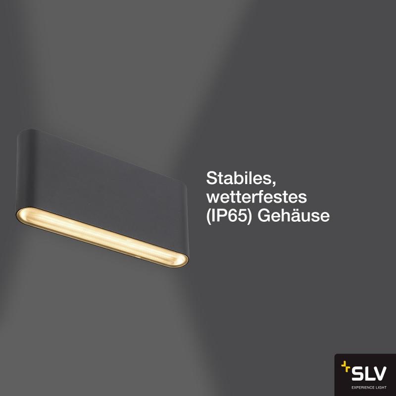 SLV 1007144 OVAL 18 WL Wandaufbauleuchte 2700/3000K 10W schwarz