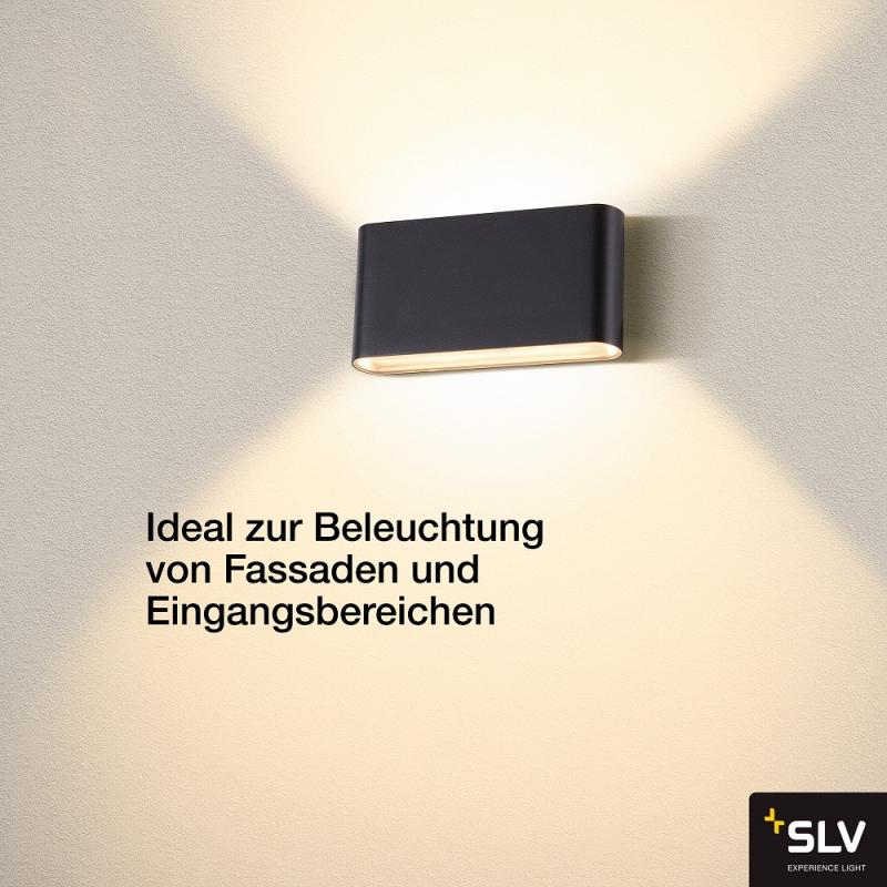 SLV 1007144 OVAL 18 WL Wandaufbauleuchte 2700/3000K 10W schwarz