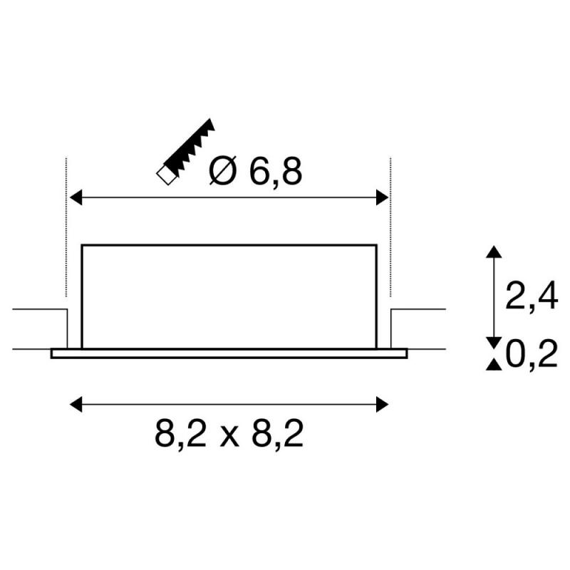 SLV 1007371 NEW TRIA 68 Deckeneinbauleuchte IP 20, in weiß Einbau⌀ 68mm, Einbautiefe 65mm