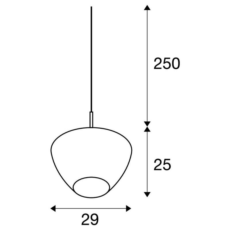 SLV 1007880 PANTILO CONVEX 29 Glas Pendelleuchte gold