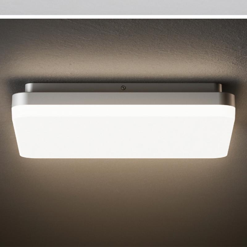 Rechteckige LED-Deckenlampe 21x21cm Bad 15W neutralweißes Licht IP44 Sigor