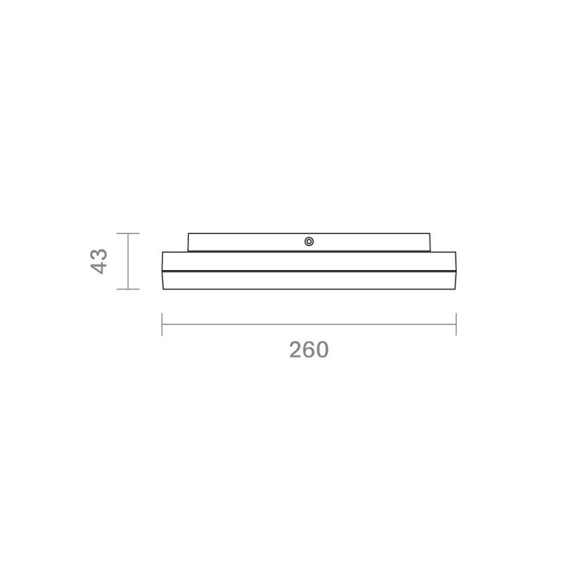 Sensor LED-Deckenleuchte SQUARE 26x26cm 18W warmweiß blendfrei IP20 Sigor