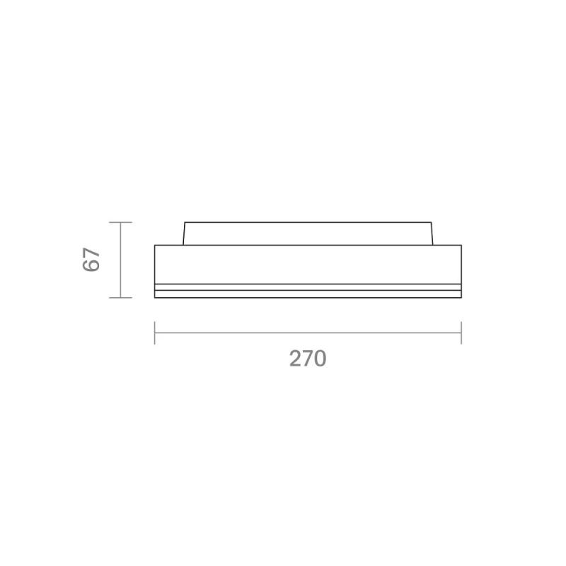 Umschaltbare moderne LED-Deckenlampe SPLIT ø27cm schwarz 18/24W 3000/4000K IP54 Sigor