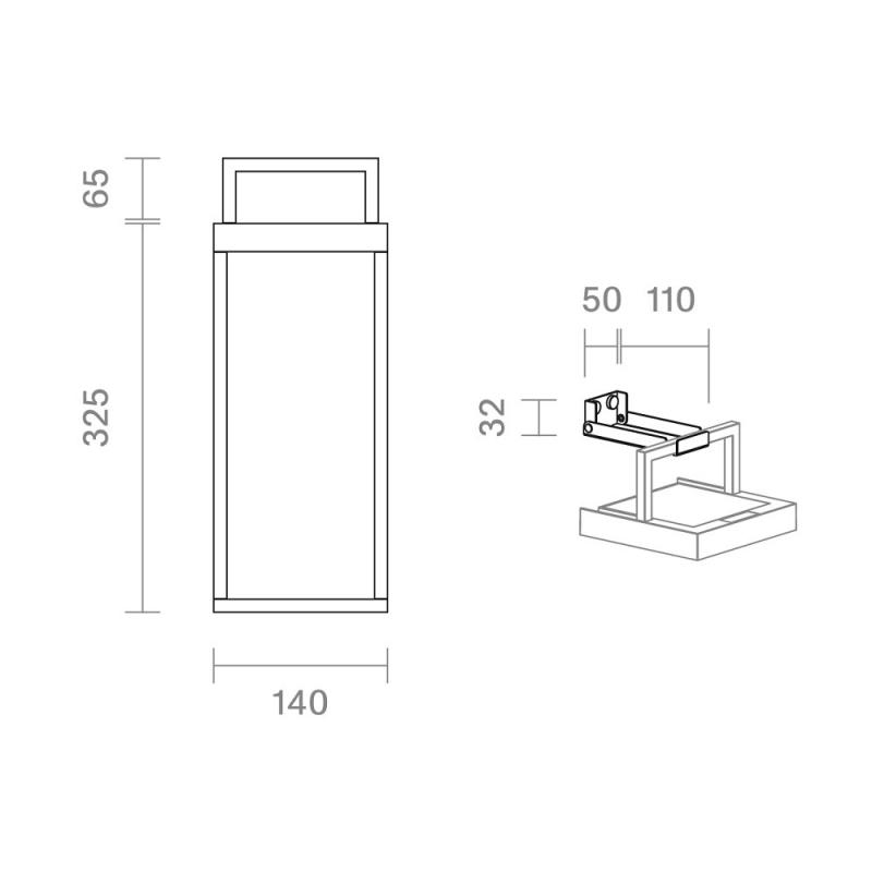 Sigor Akku-Solarleuchte Numove eckig anthrazit dimmbar IP54