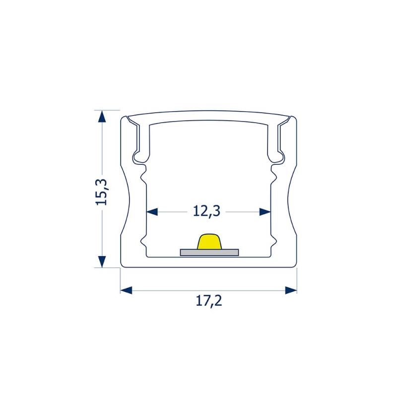 1 Meter Wand- und Decken Profil für LED-Streifen Sigor