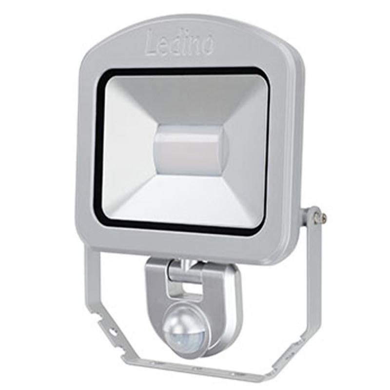 Ledino LED-Strahler mit Sensor Bewegungsmelder Charlottenburg 50SCI, 50W, 6500K, silber tageslichtweiss