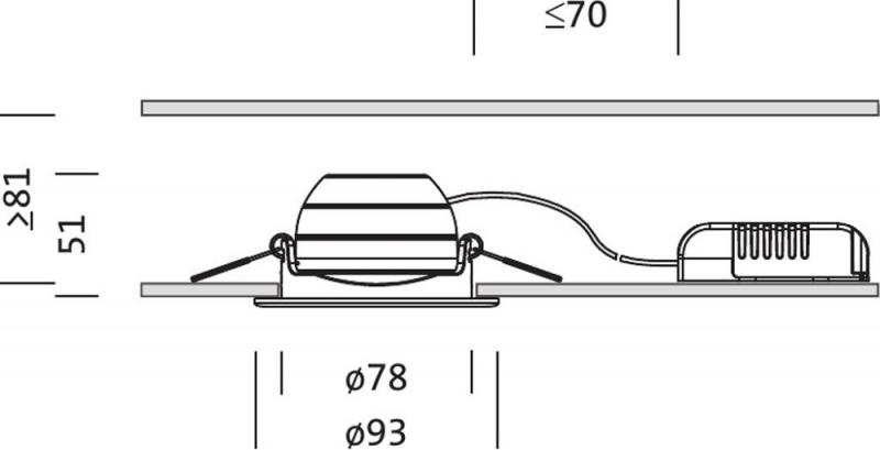  Aktion: Nur noch angezeigter Bestand verfügbar - SITECO PrevaLight Downlight 9W 730 Lumen 3000K schwenkbare LED Einbauleuchte wie 75W