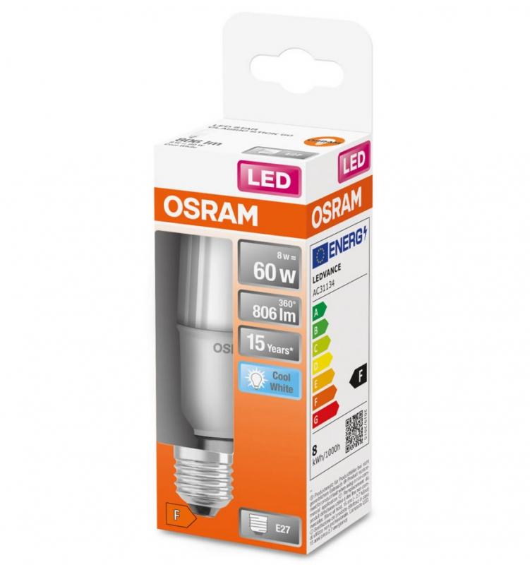 OSRAM E27 LED Lampe STICK 8W wie 60W neutralweißes Licht