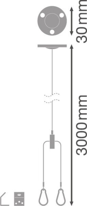 Aktion: Nur noch angezeigter Bestand verfügbar - LEDVANCE Pendel Kit Pendelsatz für PANEL Leuchten 1200x300