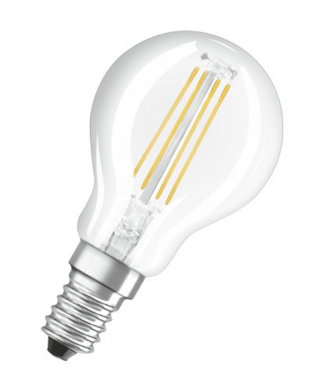 Bellalux E14 LED Filament-Leuchtmittel in Tropfenform 40 W Ersatz warmweißes Licht klar für Wohnlampen