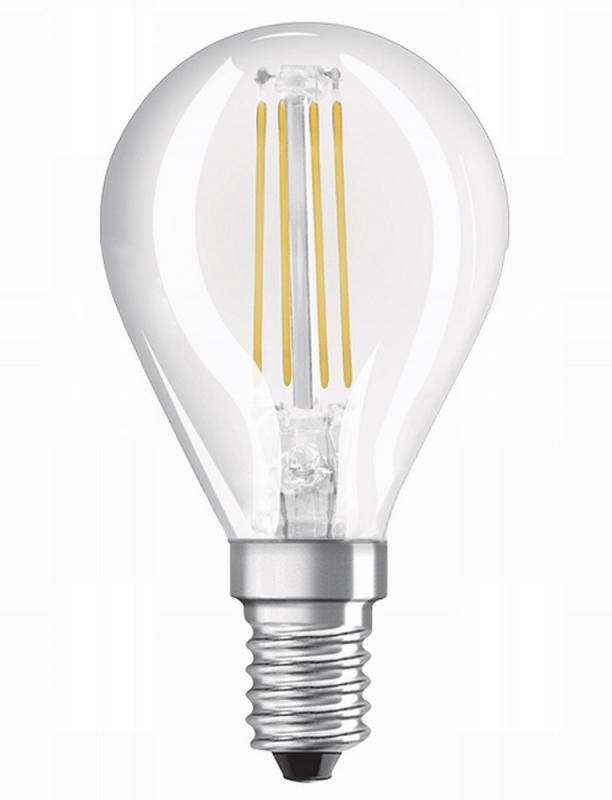 Bellalux E14 LED Filament-Leuchtmittel in Tropfenform 40 W Ersatz warmweißes Licht klar für Wohnlampen