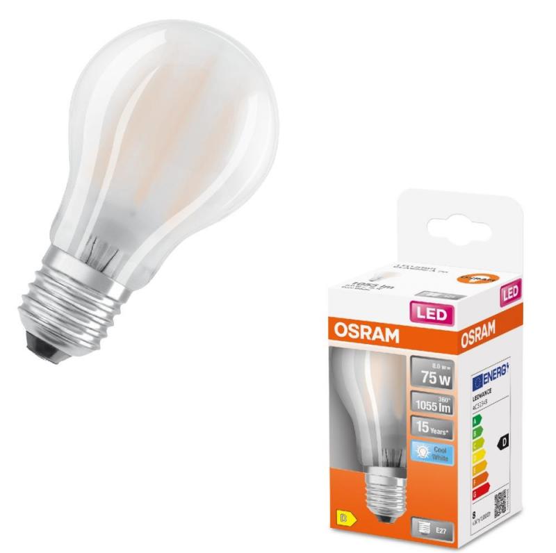 OSRAM LED E27 LED Glühbirne 8W wie 75W neutralweiße Arbeitsbeleuchtung