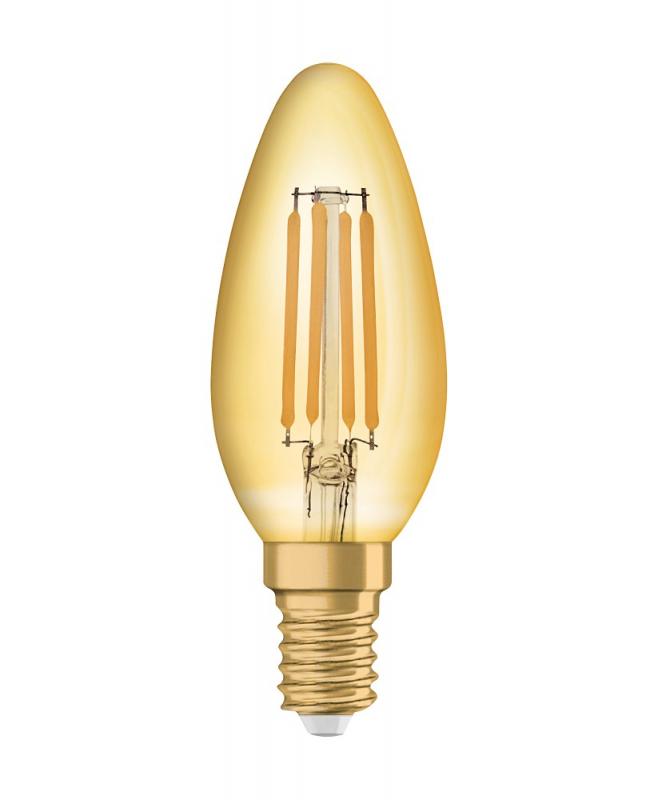 Osram E14 LED Lampe VINTAGE 1906 4W wie 35W Filament in Kerzenlampe extra warmweißes Licht