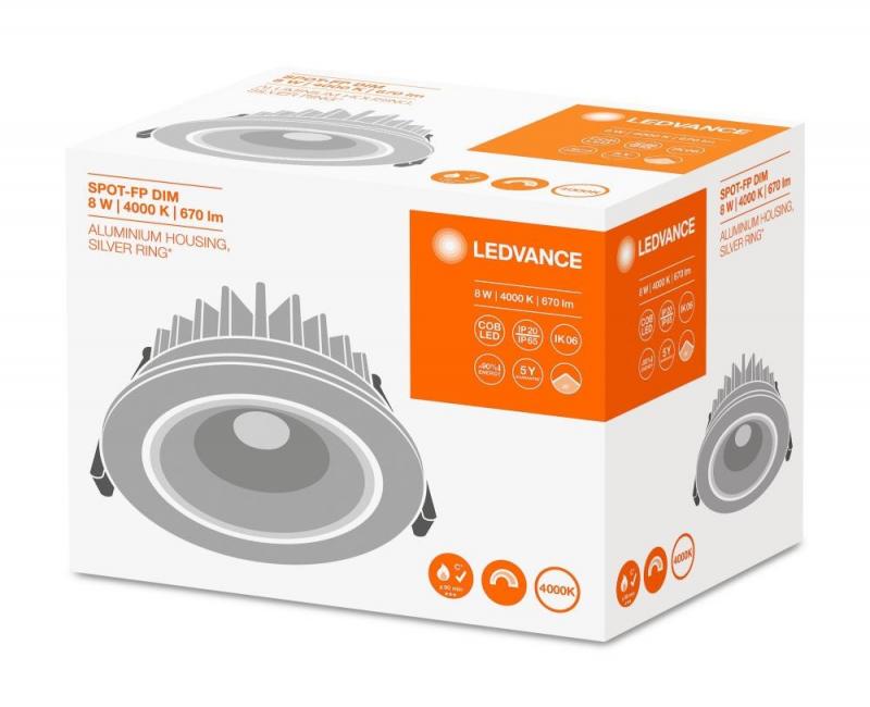 LEDVANCE Spot Fireproof fix 8W DIM SI 4000K IP65 feuerbeständige LED Einbauleuchte