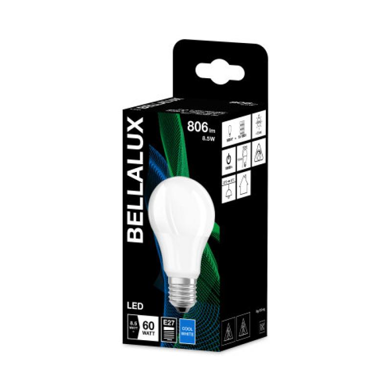 Bellalux LED Classic Glühlampe E27 weiss gefrostet 8,5W als 60W Ersatz kaltweißes Licht