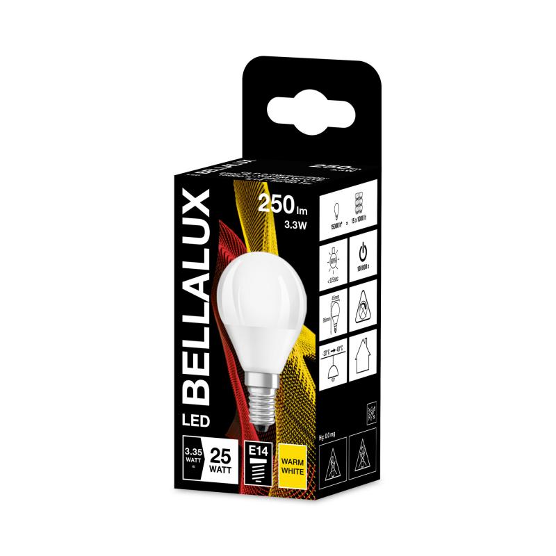 BELLALUX matte E14 LED Glühlampe Tropfen 3W wie 25W warmweiß