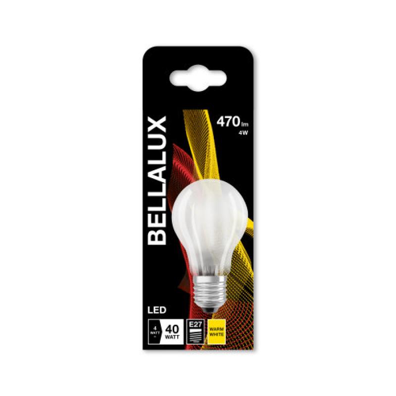 Bellalux LED Classic Filament Glühlampe E27 gefrostet matt 4W als 40W Ersatz warmweißes Licht für Wohnbeleuchtung