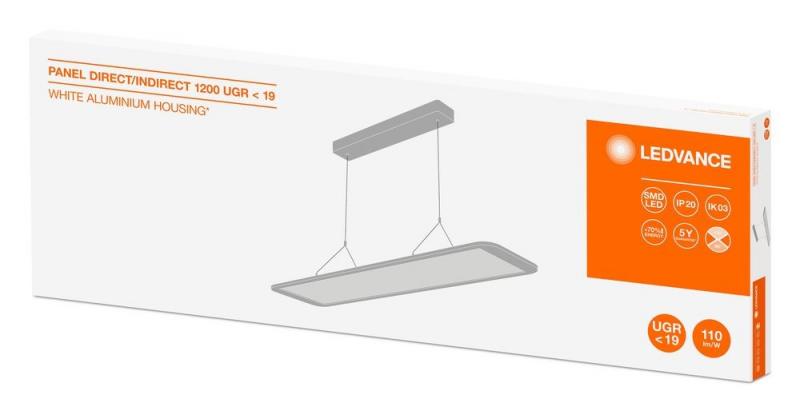 LEDVANCE LED PANEL DIRECT/INDIRECT 1200 UGR<19 36 W 3000 K warmweiße Bürobeleuchtung
