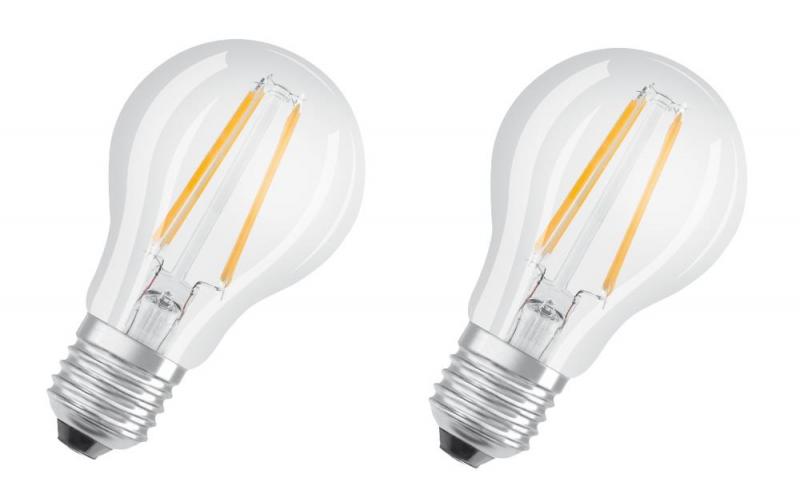 2er Pack BELLALUX E27 LED Glühlampe Filament 6,5W wie 60W warmweißes Licht